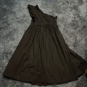 J. Crew Factory One-Shoulder Dress in Black